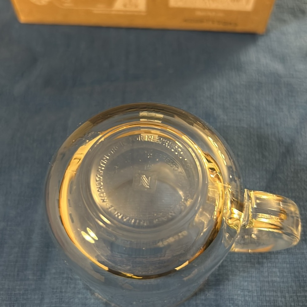 Nespresso Vertuo Glass Espresso Cup 2.5” Tall and Saucer 4.5” Diameter - Picture 7 of 14